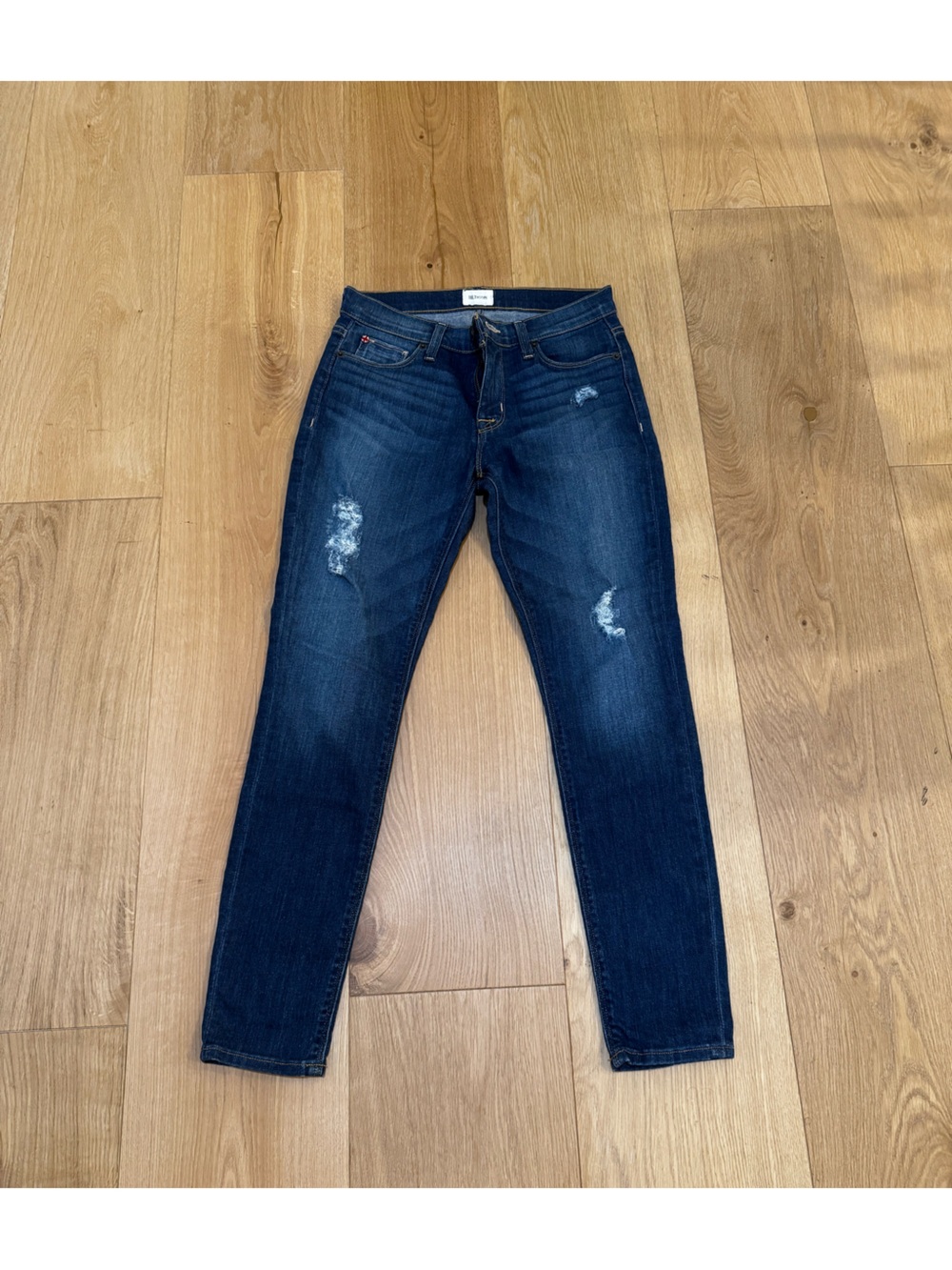 Hudson Jeans Dark Blue Skinny with Distressed Details